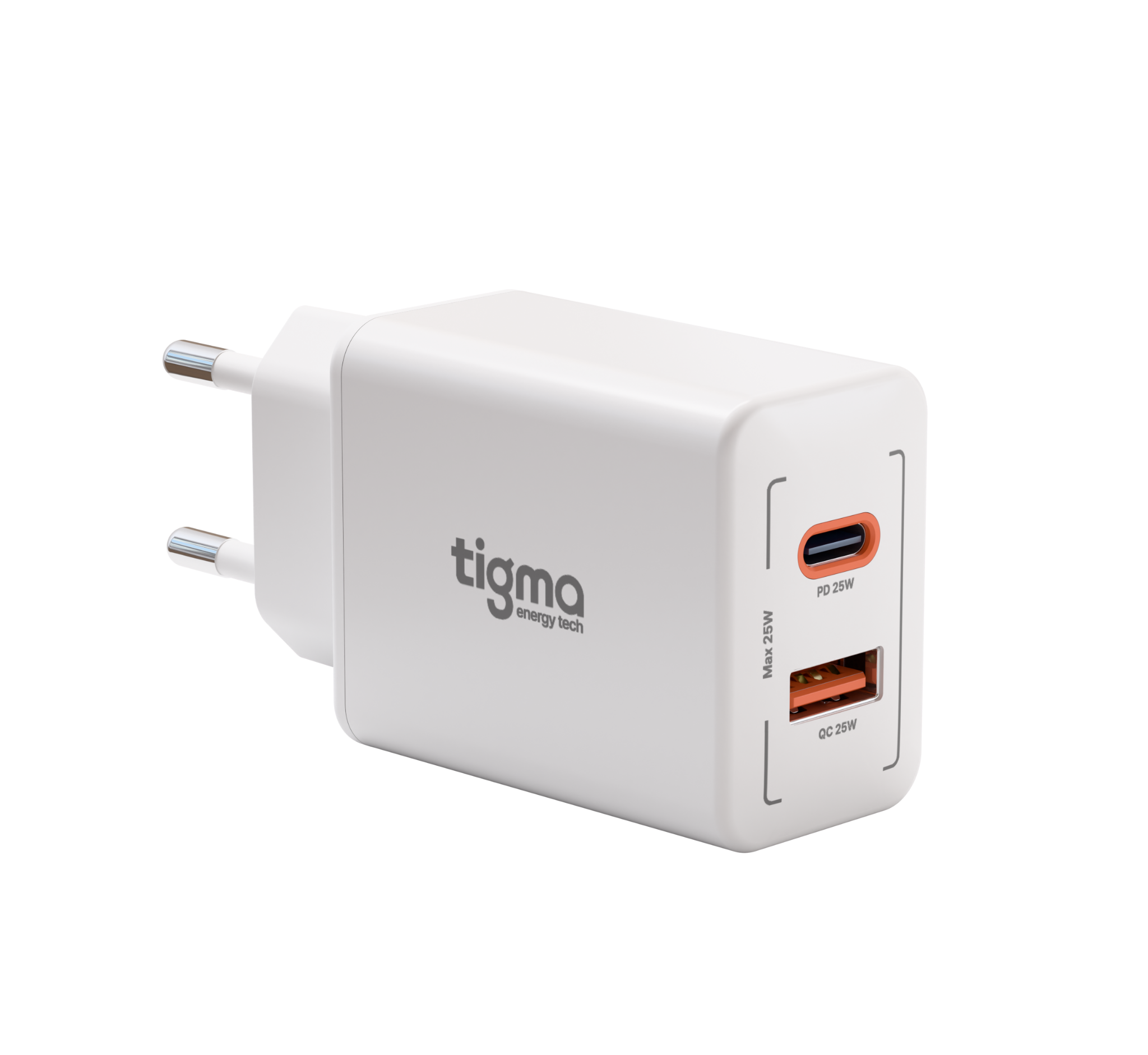TIGMA 25W充電器 斜め