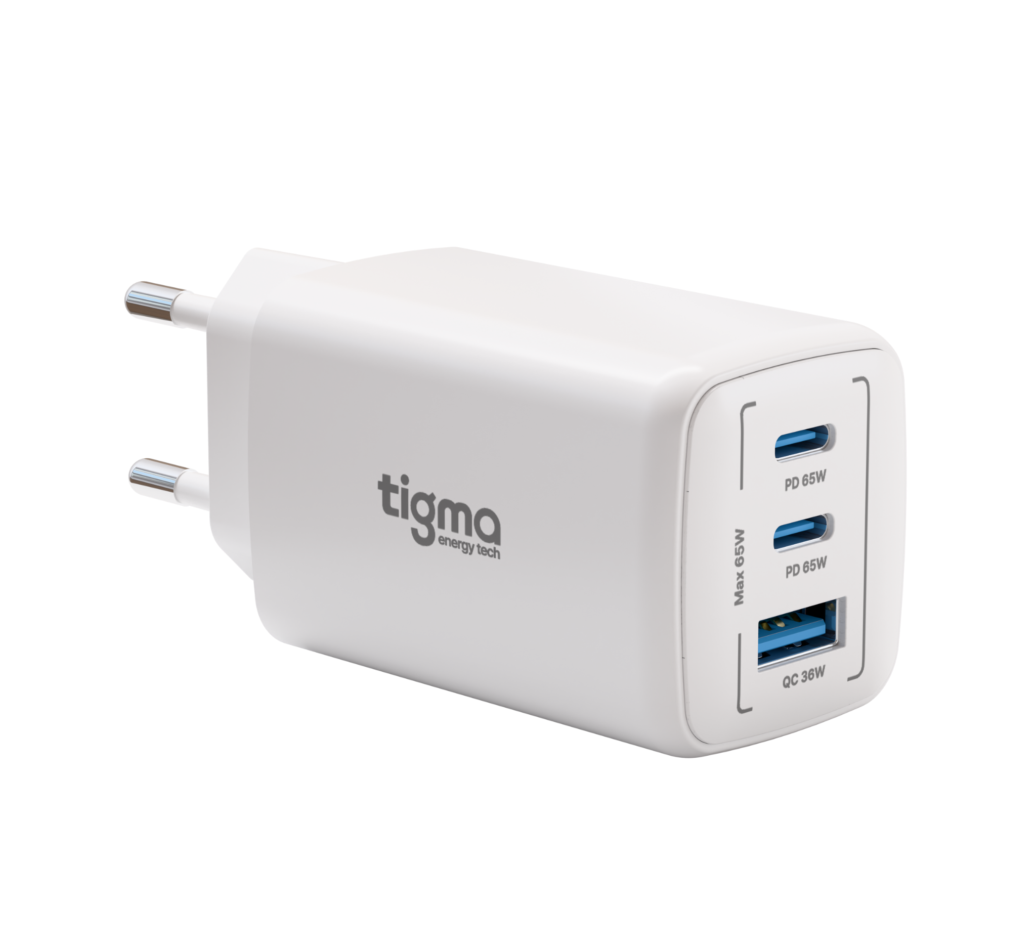 TIGMA 65W充電器 斜め